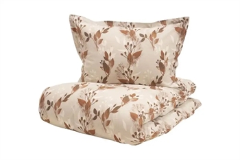 Dobbeltdyne sengetøj 200x220 cm - Saga beige - Dobbeltdyne betræk i 100% Bomuld - Turiform sengetøj